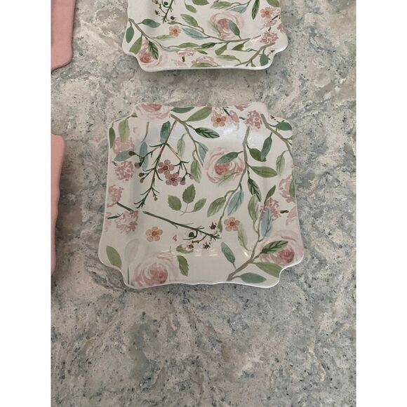 Sweet Laurel 6” Floral Ceramic Desert Plates - Picture 5 of 8